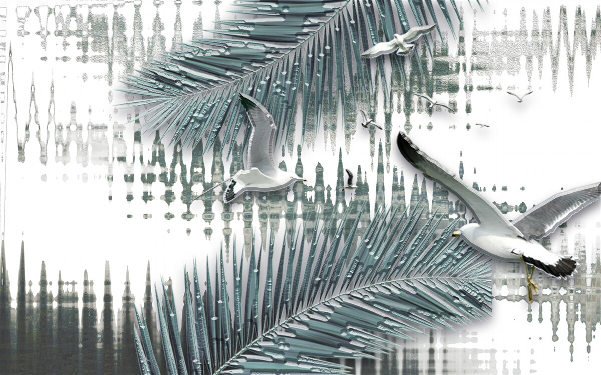 Fototapeta čajky a perie