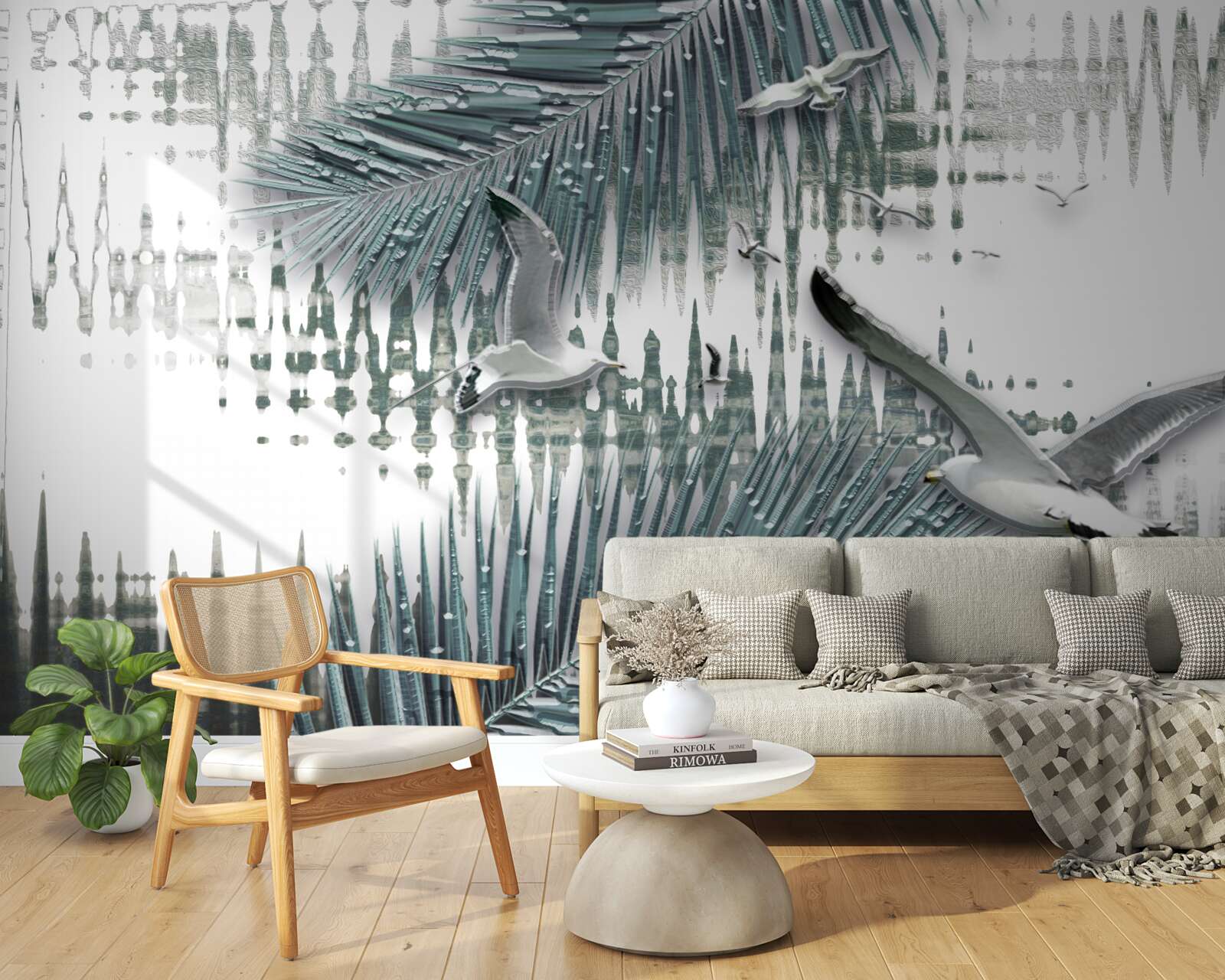 Fototapeta čajky a perie