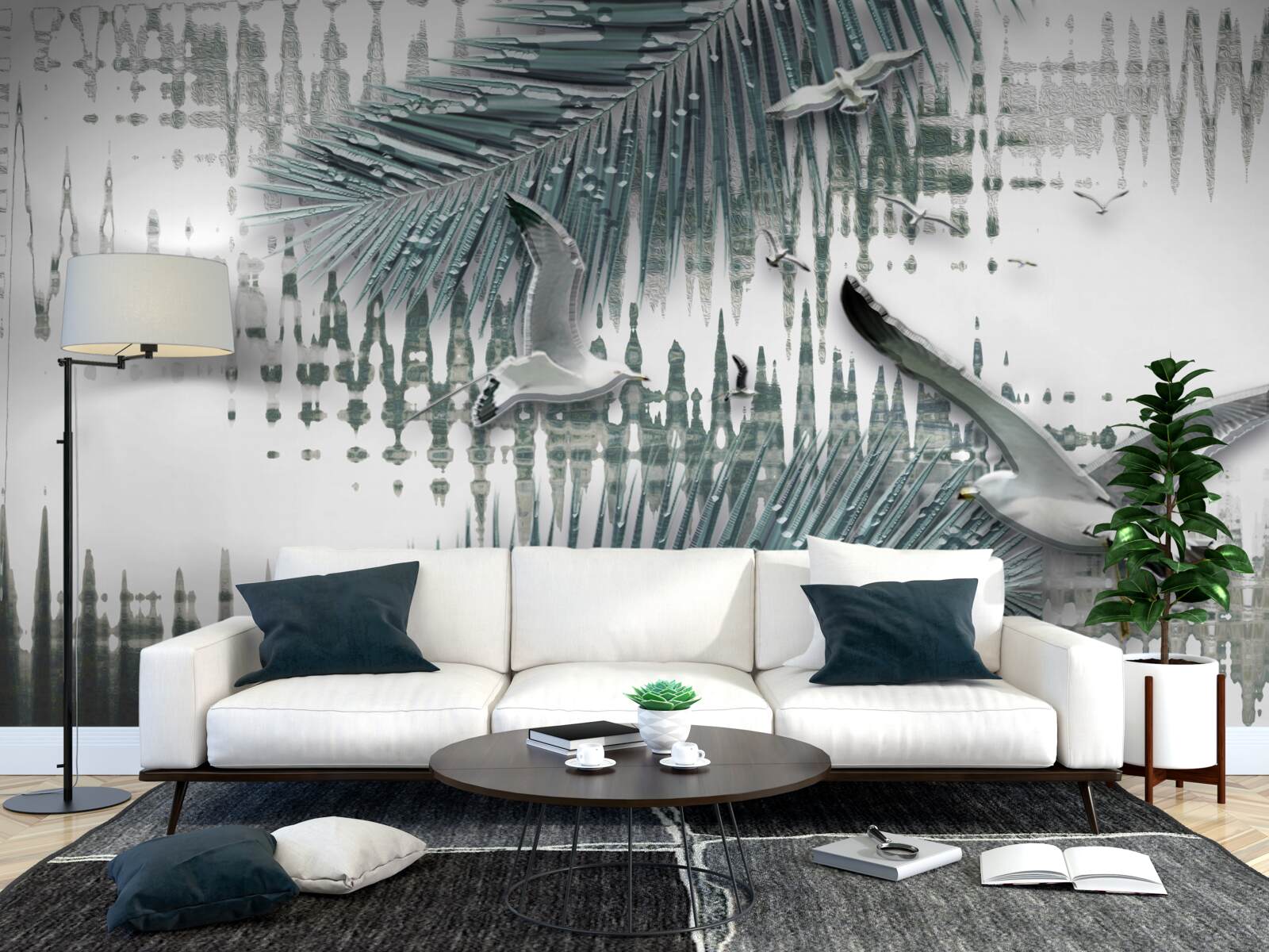 Fototapeta čajky a perie