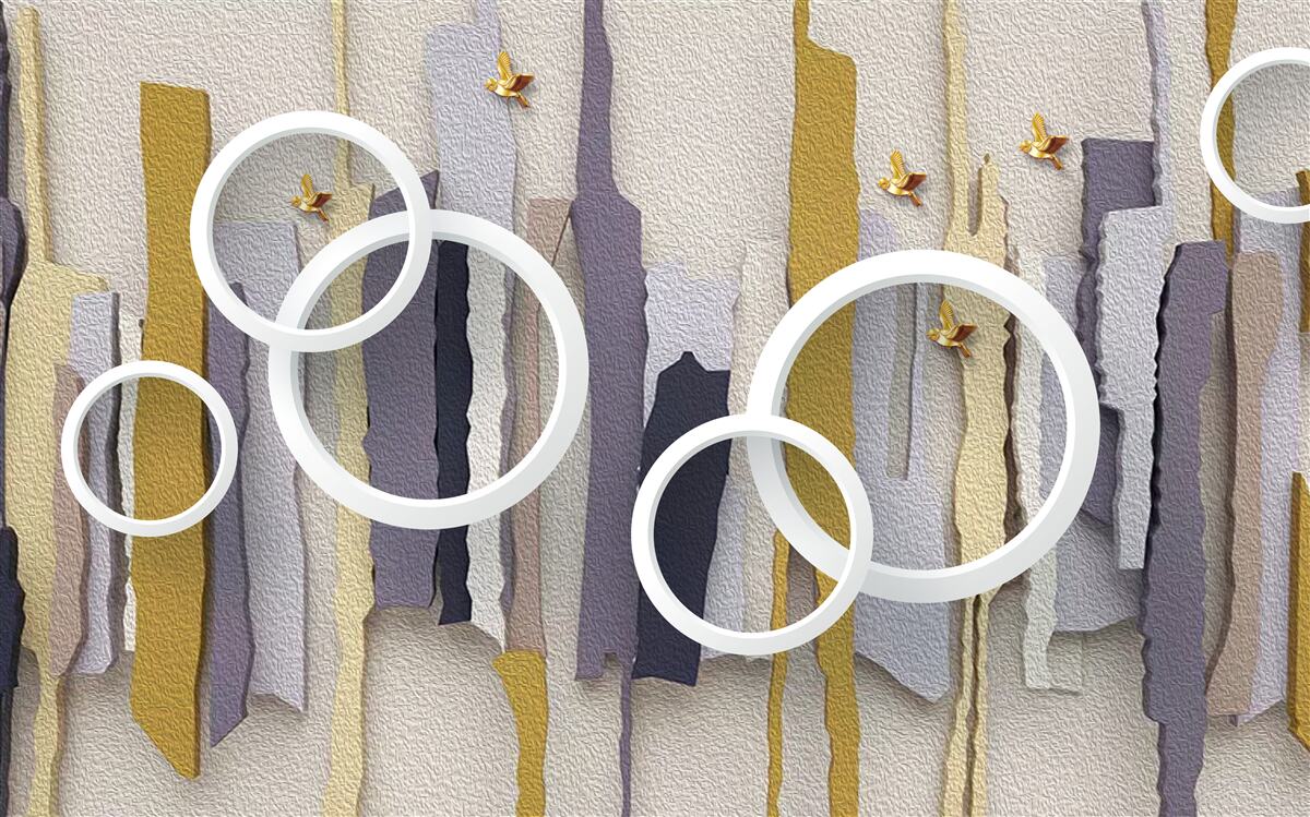 Fototapeta abstraktné pozadie s bielymi kruhmi