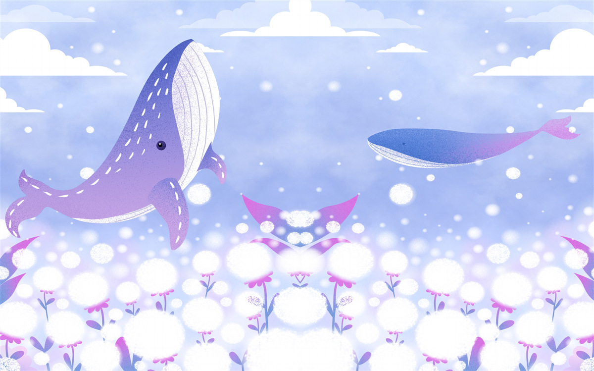 Fototapeta zhluk veľrýb na dne oceánu