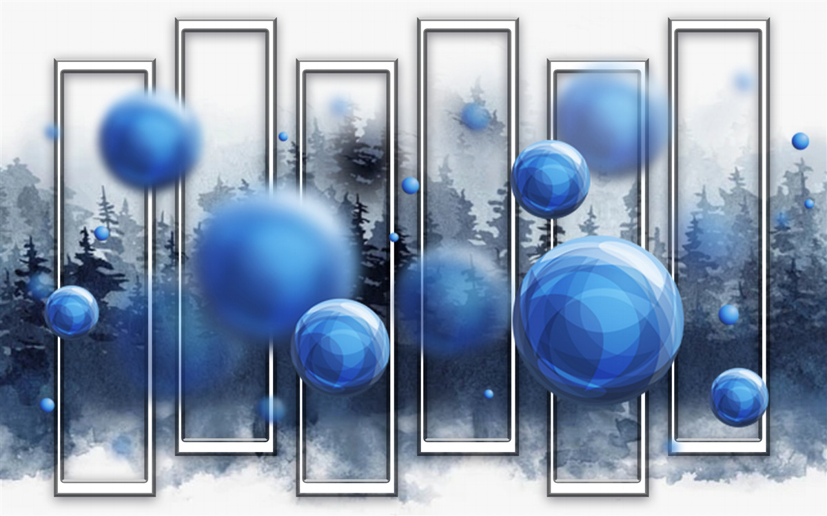 Fototapeta metafora modrých kvapiek dažďovej vlhkosti