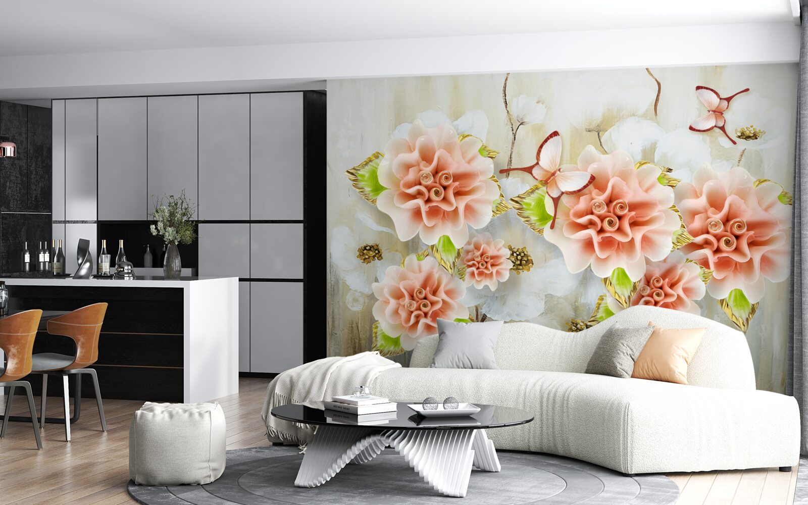 Fototapeta daždivý čas zdobia jemné kvety