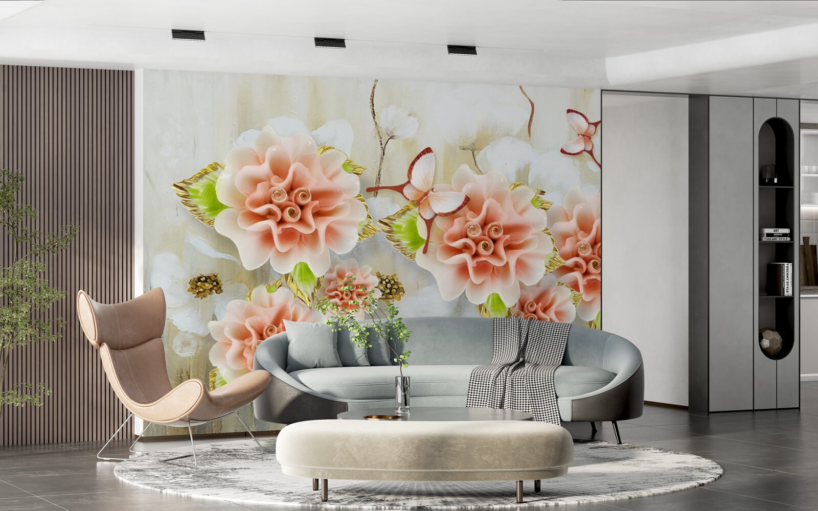 Fototapeta daždivý čas zdobia jemné kvety