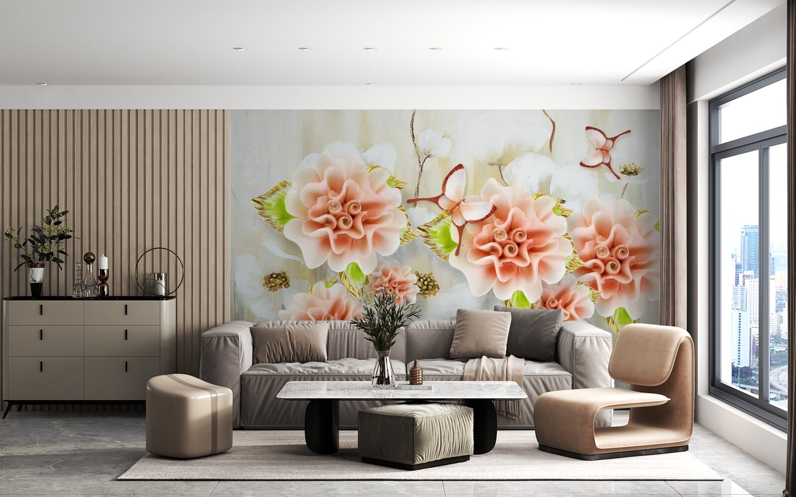 Fototapeta daždivý čas zdobia jemné kvety