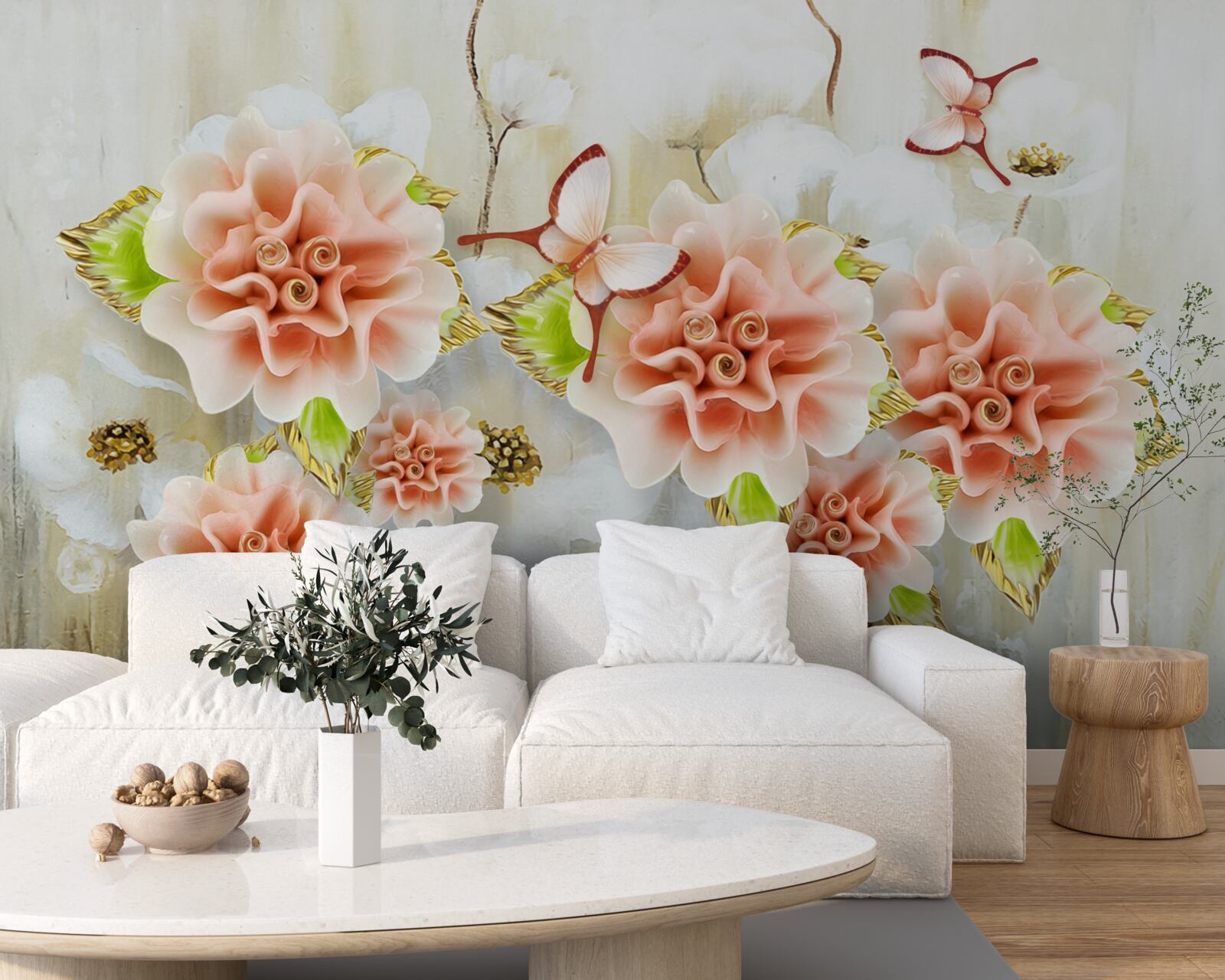 Fototapeta daždivý čas zdobia jemné kvety