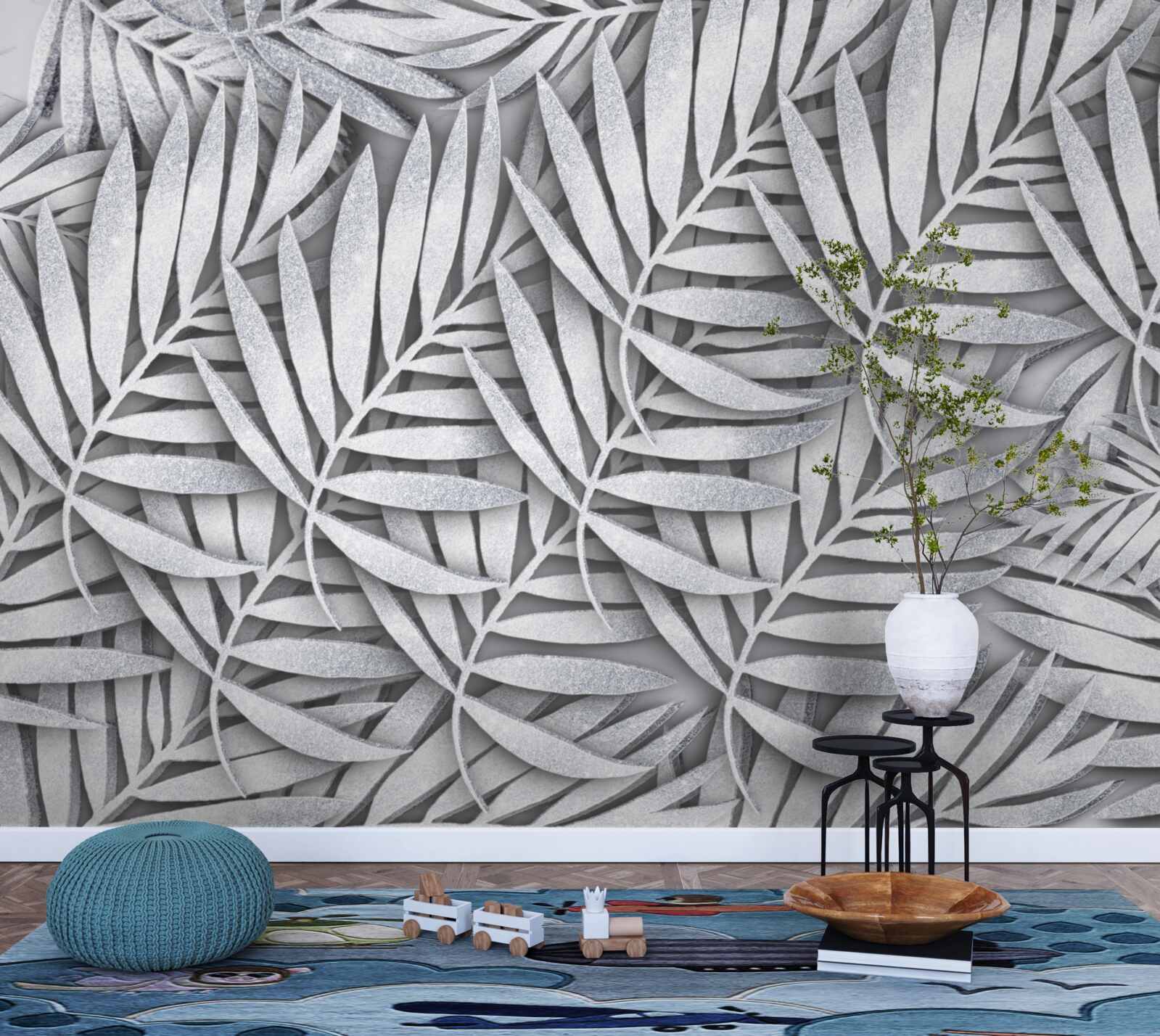 Fototapeta konáre bielej paprade