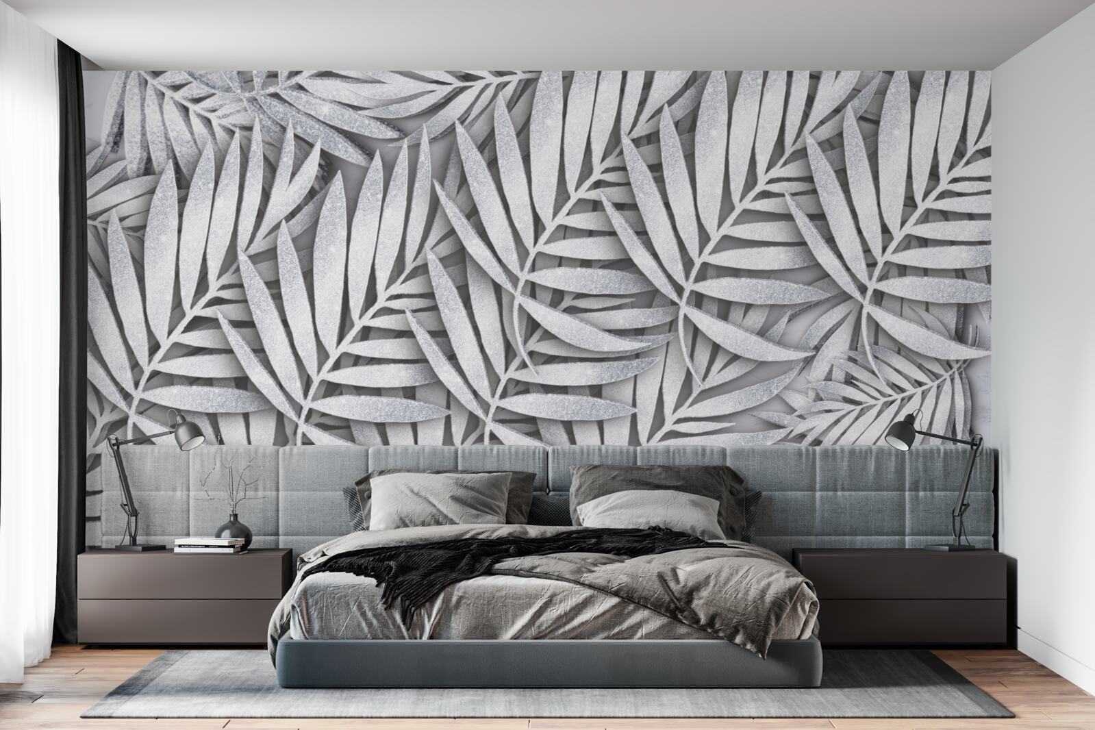 Fototapeta konáre bielej paprade