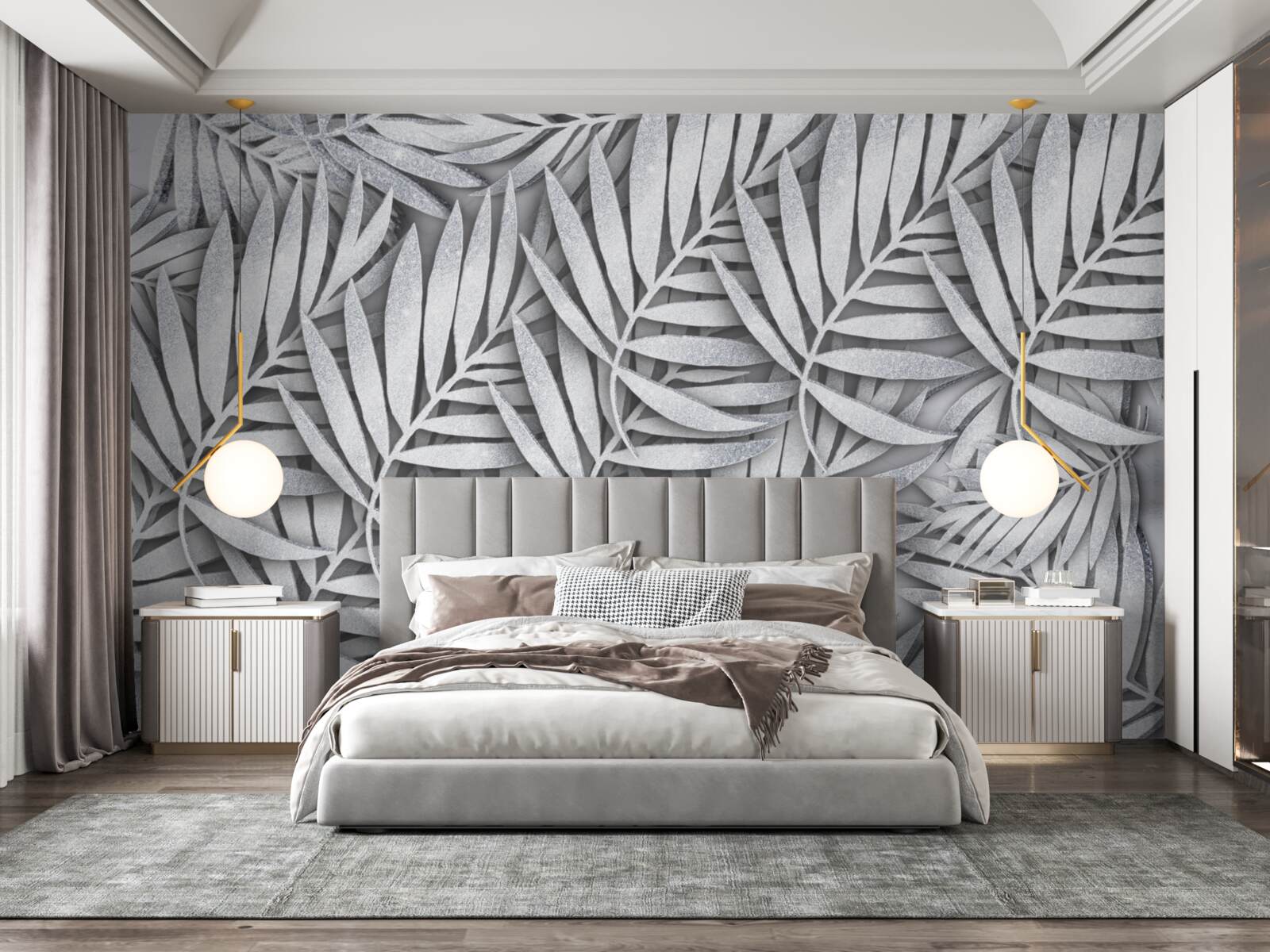 Fototapeta konáre bielej paprade