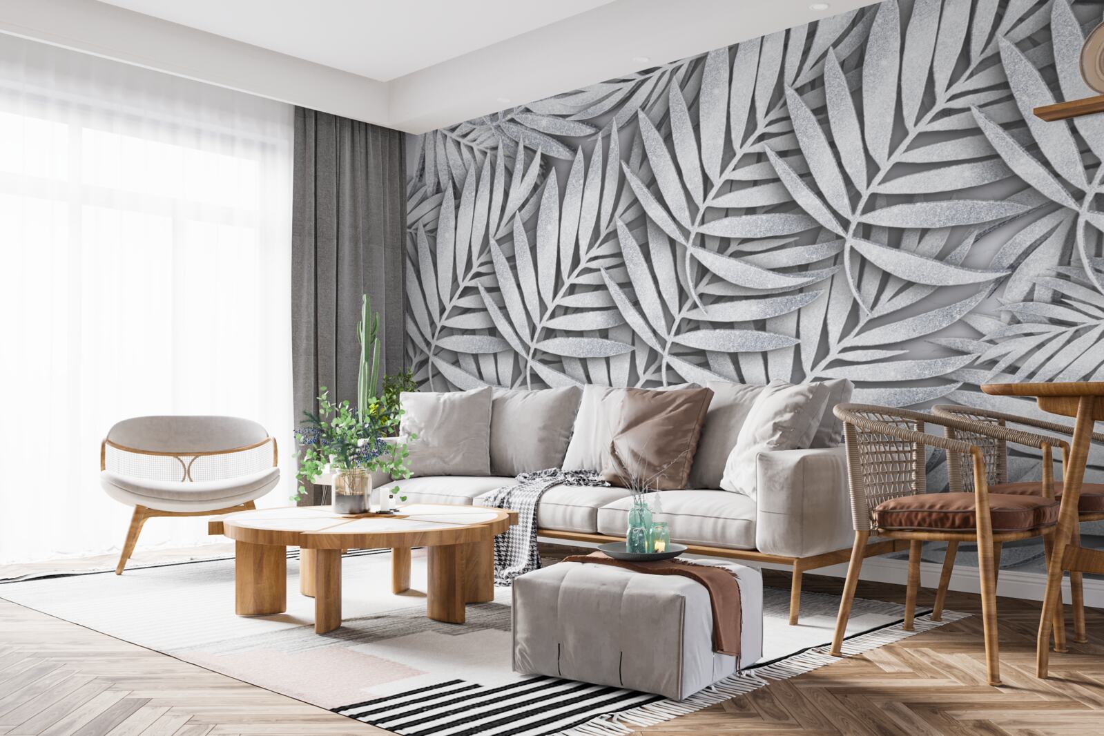 Fototapeta konáre bielej paprade