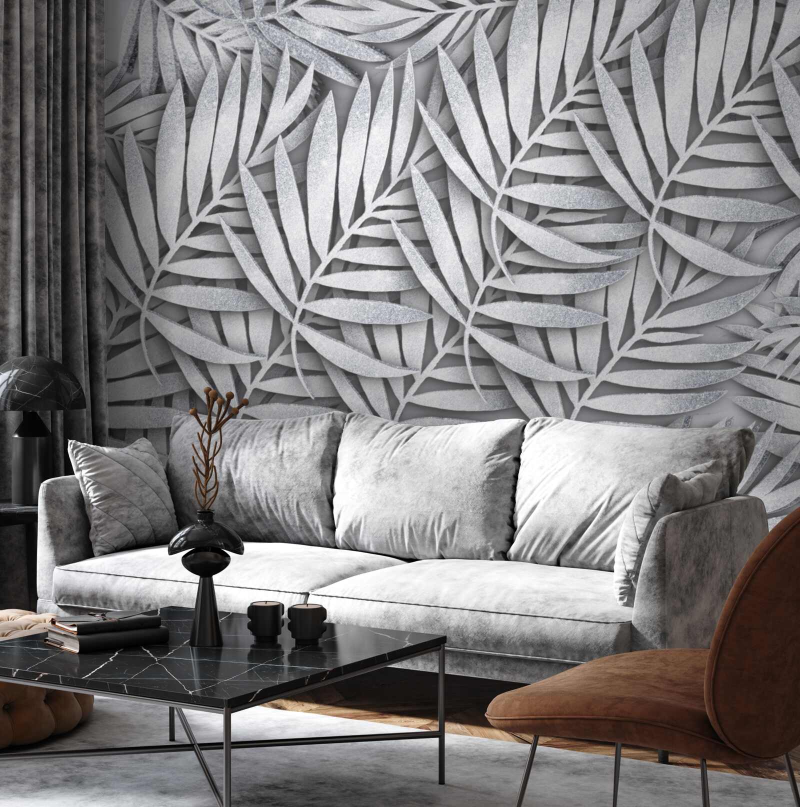 Fototapeta konáre bielej paprade