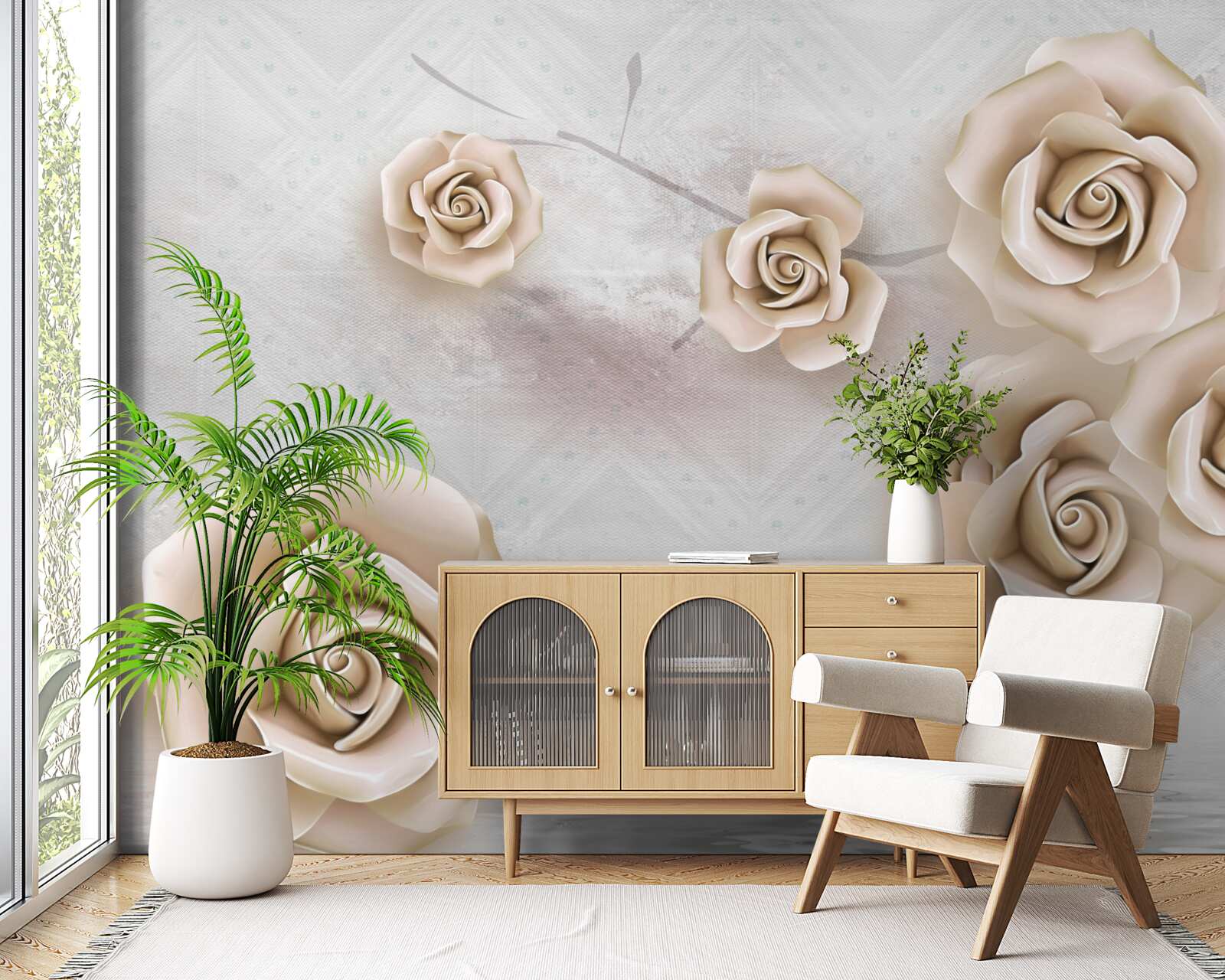 Fototapeta broskyňová ruža nad tekutinou