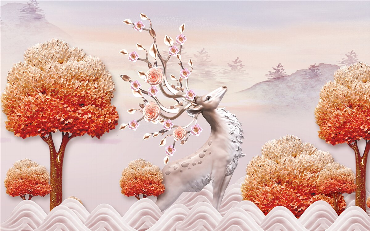 Fototapeta majestátny jeleň medzi húštinami jesenných lesov