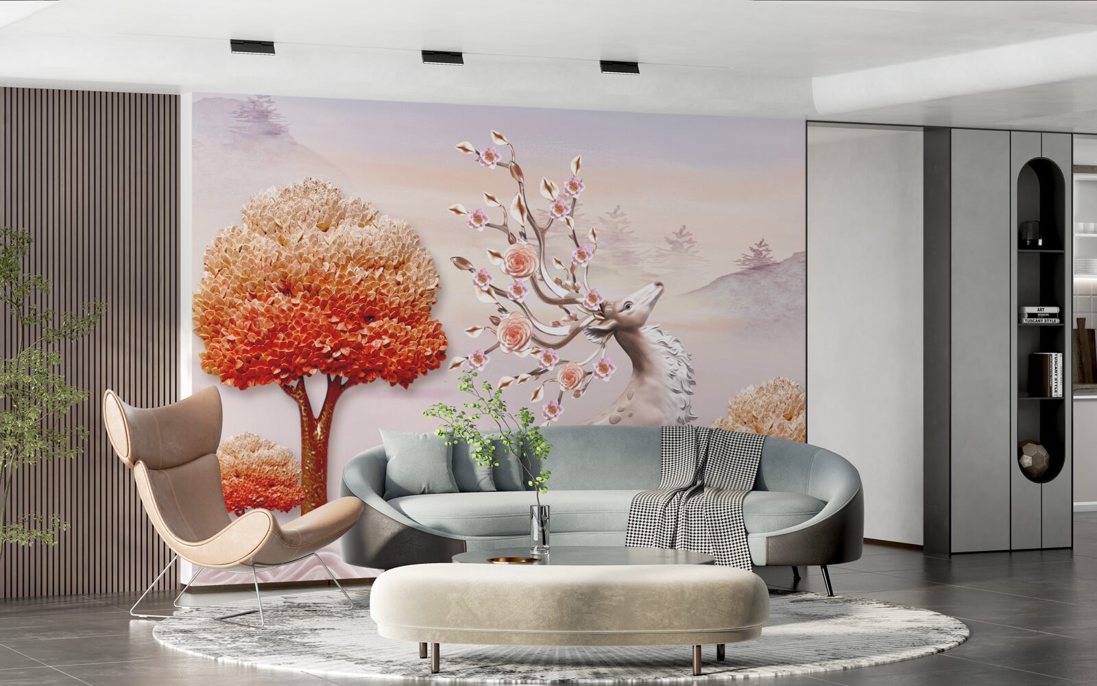 Fototapeta majestátny jeleň medzi húštinami jesenných lesov