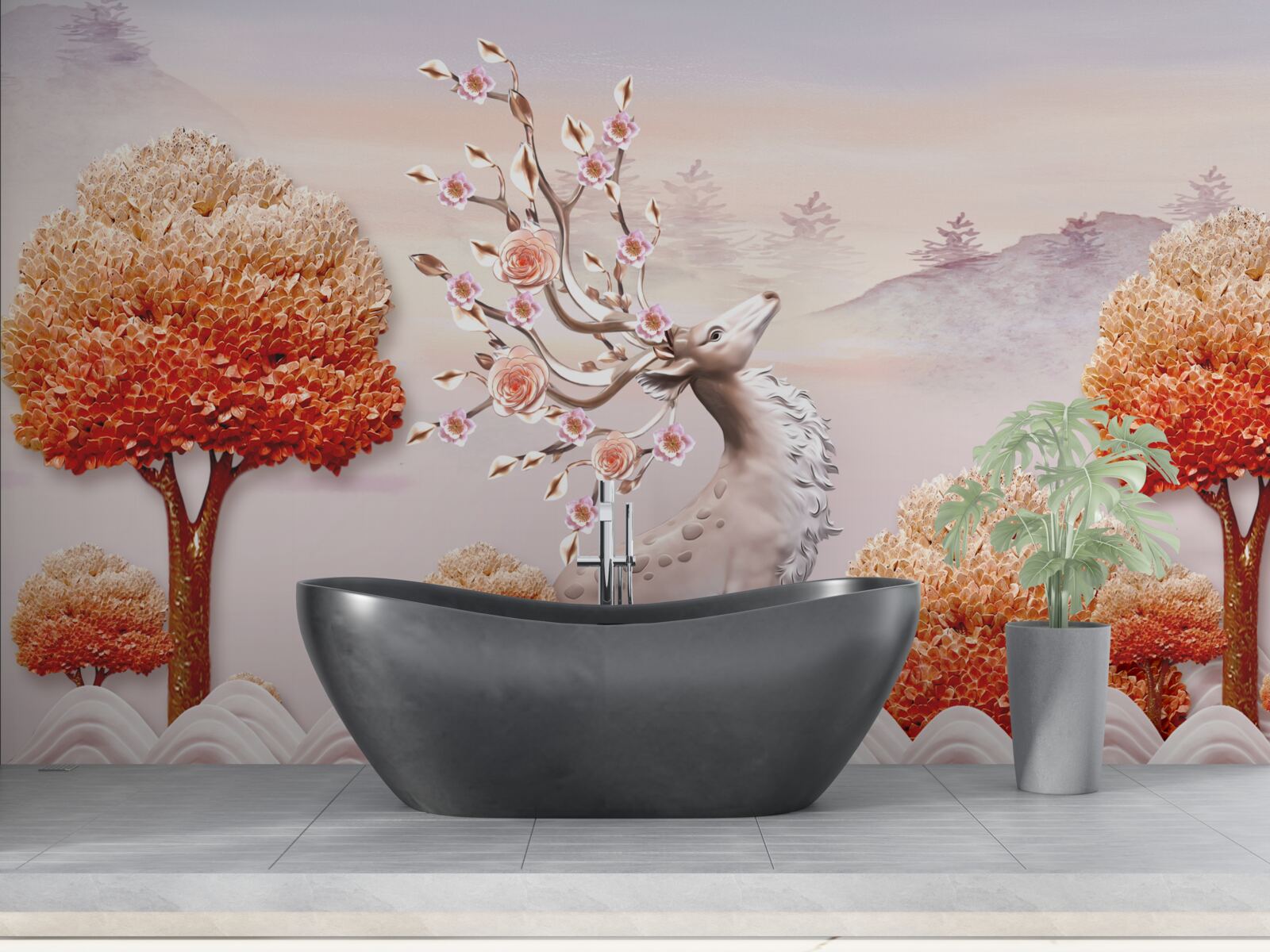 Fototapeta majestátny jeleň medzi húštinami jesenných lesov