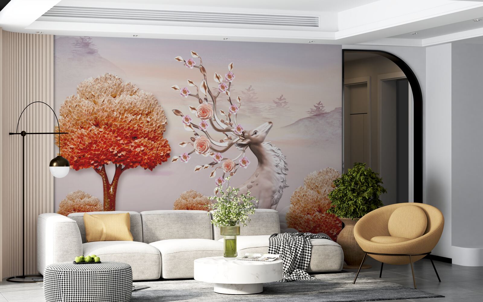 Fototapeta majestátny jeleň medzi húštinami jesenných lesov