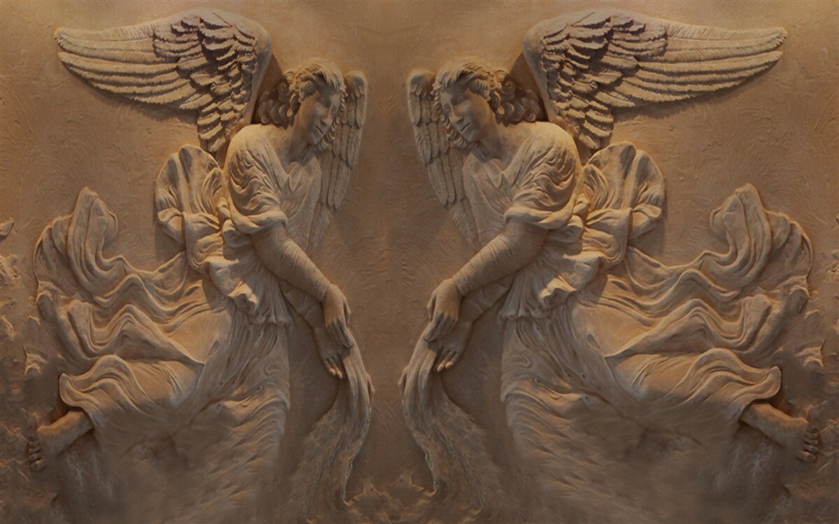 Fototapeta dievča a chlapec s krídlami