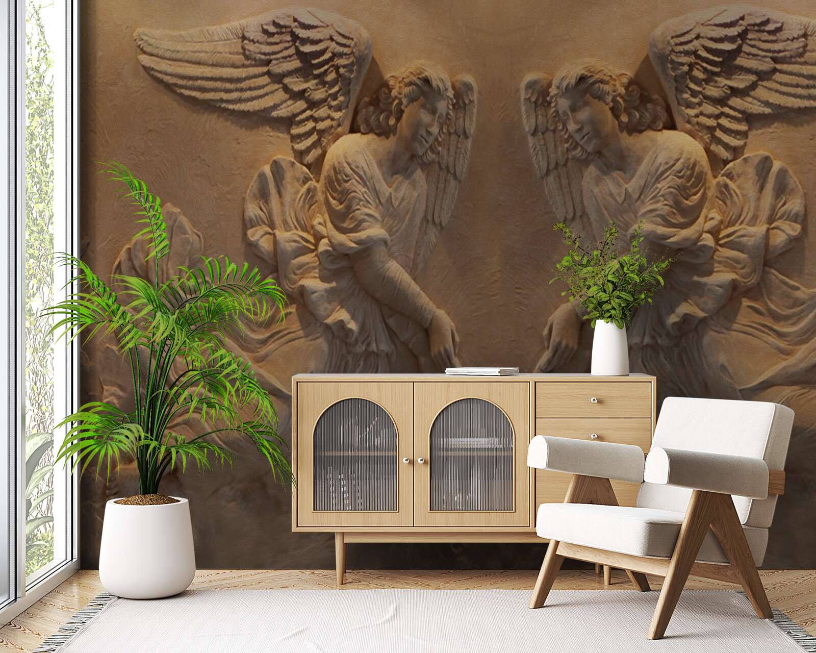 Fototapeta dievča a chlapec s krídlami