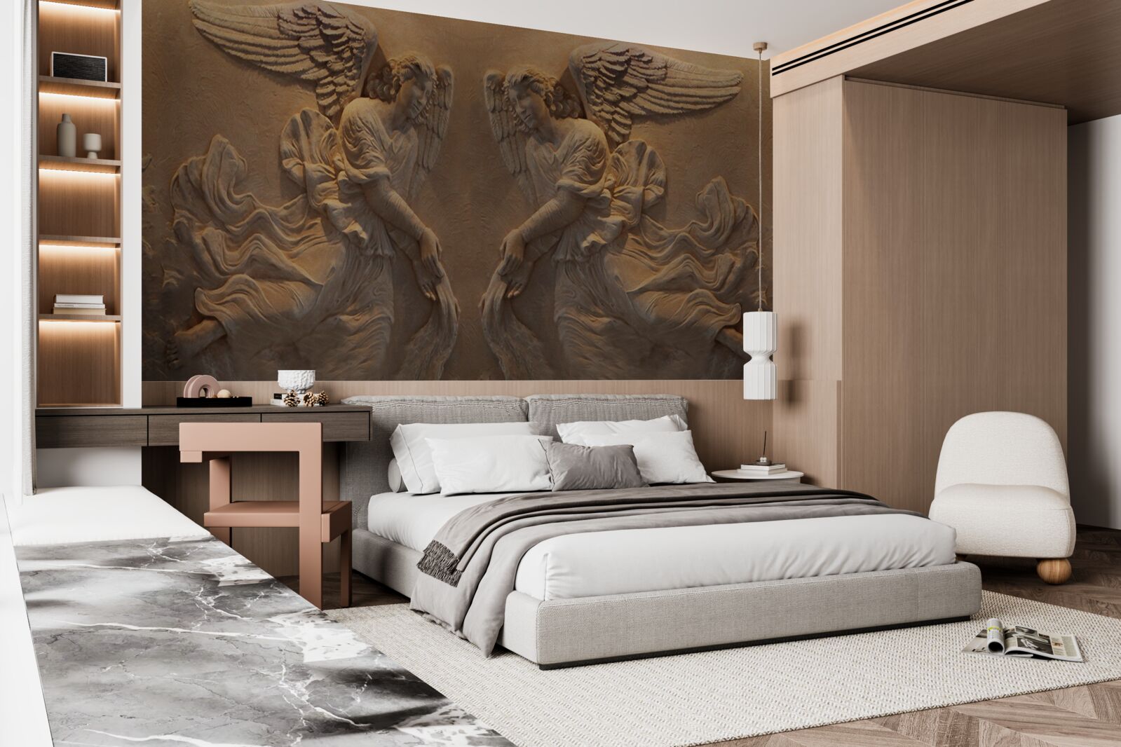 Fototapeta dievča a chlapec s krídlami