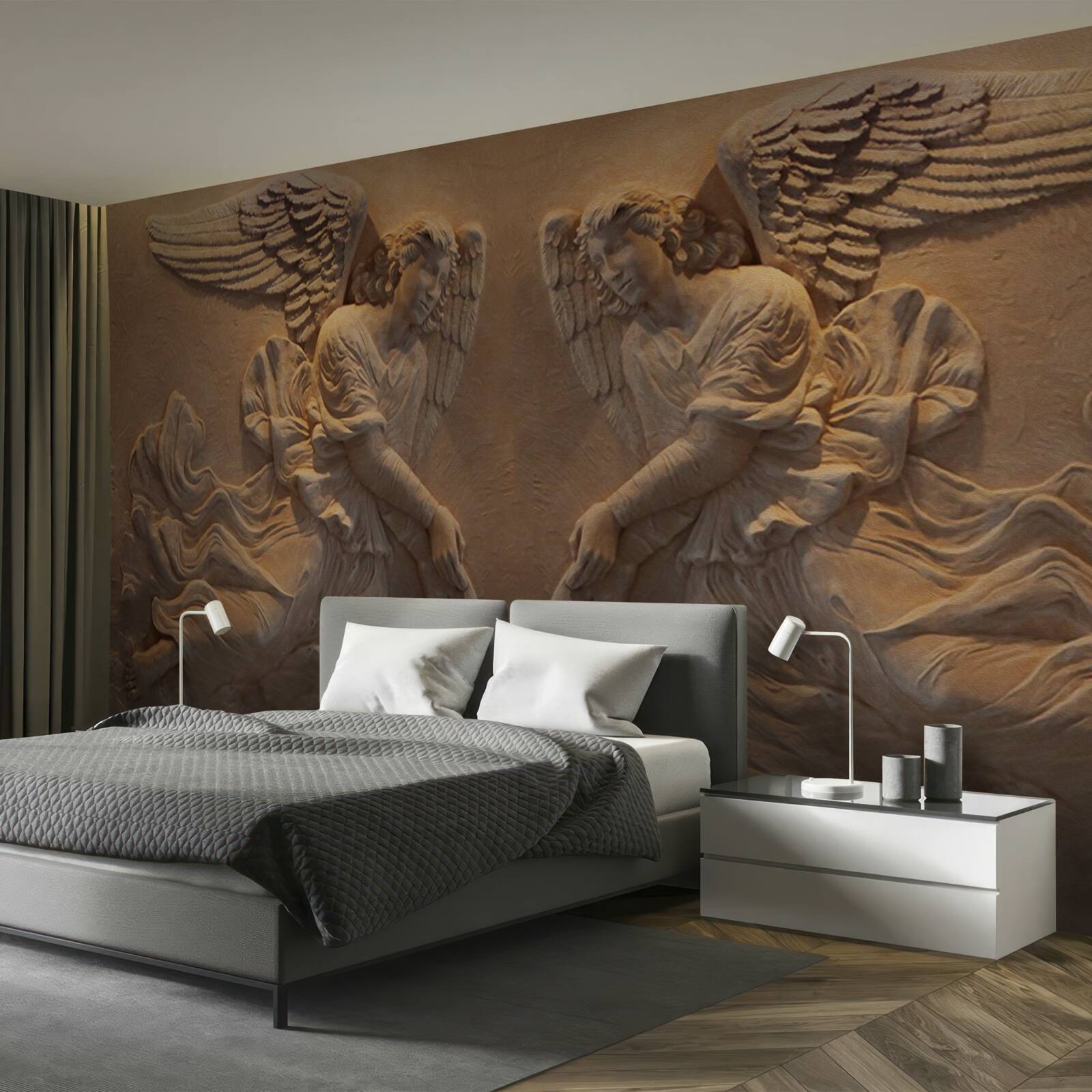 Fototapeta dievča a chlapec s krídlami